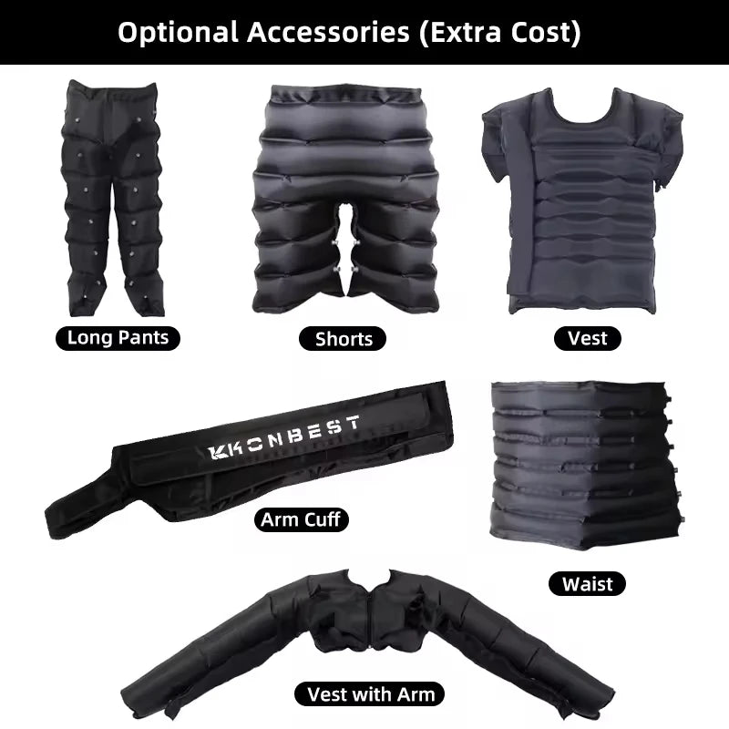 Air Compression Circulation Boots Pressure Therapy System Recovery 8 Chamber Cooling Compression Massage Boots Adjustable Size