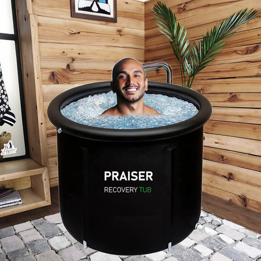 Portable Inflatable Outdoor Bath Tub 320L Fiberglass & PVC Construction Sports Recovery & Cold Plunge Therapy 1-Person Use