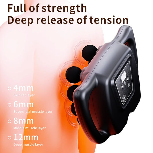 Top Selling 8-Head Deep Tissue Electric Handheld Massager 10-Mode Body Fascia Gun for Relaxation and Recovery