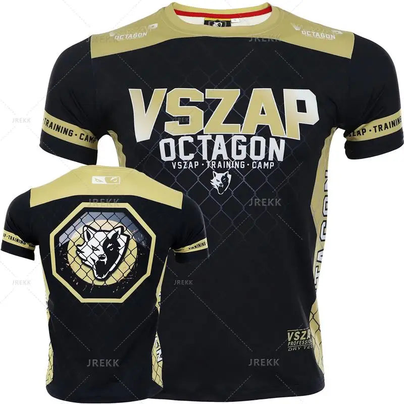 Muay Thai T Shirt Running Fitness Sports T-shirt For Men Outdoor Boxing Wrestling Tracksuits Summer Women's Clothing Sweatshirt