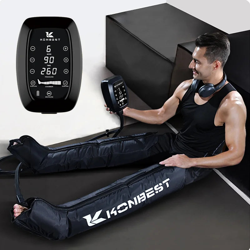 Air Compression Circulation Boots Pressure Therapy System Recovery 8 Chamber Cooling Compression Massage Boots Adjustable Size