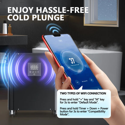 ICEGALAX US Stock Inflatable Cold Plunge Set Portable Angled Ice Bath Tub with WiFi Water Chiller for Sports Recovery