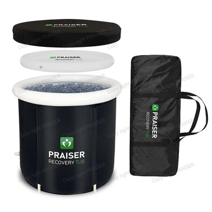 Portable Inflatable Outdoor Bath Tub 320L Fiberglass & PVC Construction Sports Recovery & Cold Plunge Therapy 1-Person Use