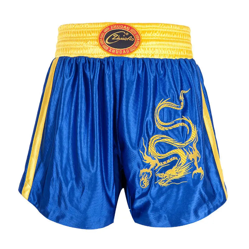 Muay Thai Shorts Men Embroidery Sports Fitness Fighting Kickboxing Short Pants Women Kids Custom Sanda MMA Boxeo Trunks Black