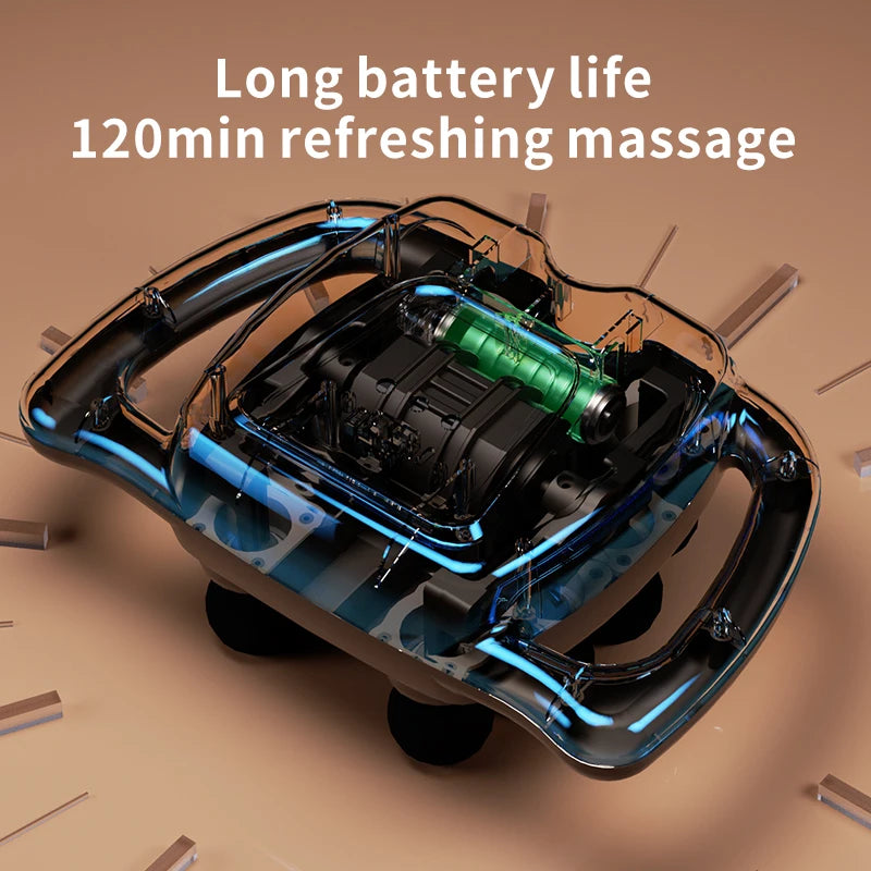 Top Selling 8-Head Deep Tissue Electric Handheld Massager 10-Mode Body Fascia Gun for Relaxation and Recovery
