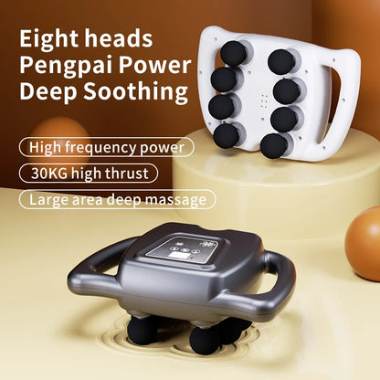Top Selling 8-Head Deep Tissue Electric Handheld Massager 10-Mode Body Fascia Gun for Relaxation and Recovery