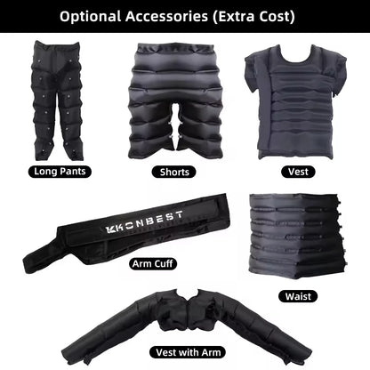 Air Compression Circulation Boots Pressure Therapy System Recovery 8 Chamber Cooling Compression Massage Boots Adjustable Size