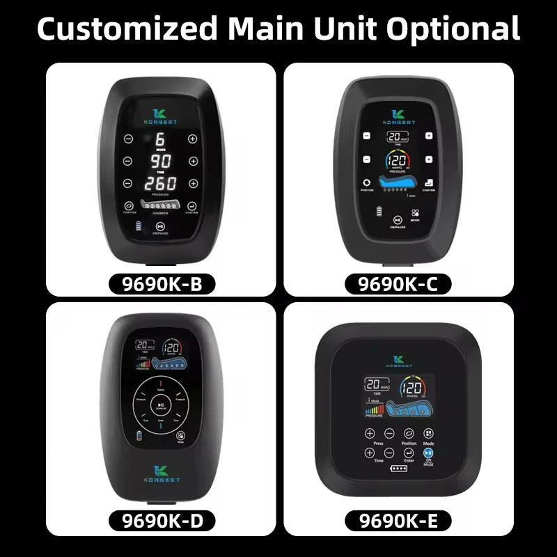 Air Compression Circulation Boots Pressure Therapy System Recovery 8 Chamber Cooling Compression Massage Boots Adjustable Size