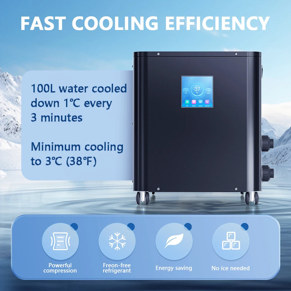 ICEGALAX US Stock Inflatable Cold Plunge Set Portable Angled Ice Bath Tub with WiFi Water Chiller for Sports Recovery