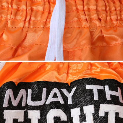 Muay Thai Shorts Men Embroidery Sports Fitness Fighting Kickboxing Short Pants Women Kids Custom Sanda MMA Boxeo Trunks Black