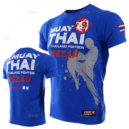 Muay Thai T Shirt Running Fitness Sports T-shirt For Men Outdoor Boxing Wrestling Tracksuits Summer Women's Clothing Sweatshirt