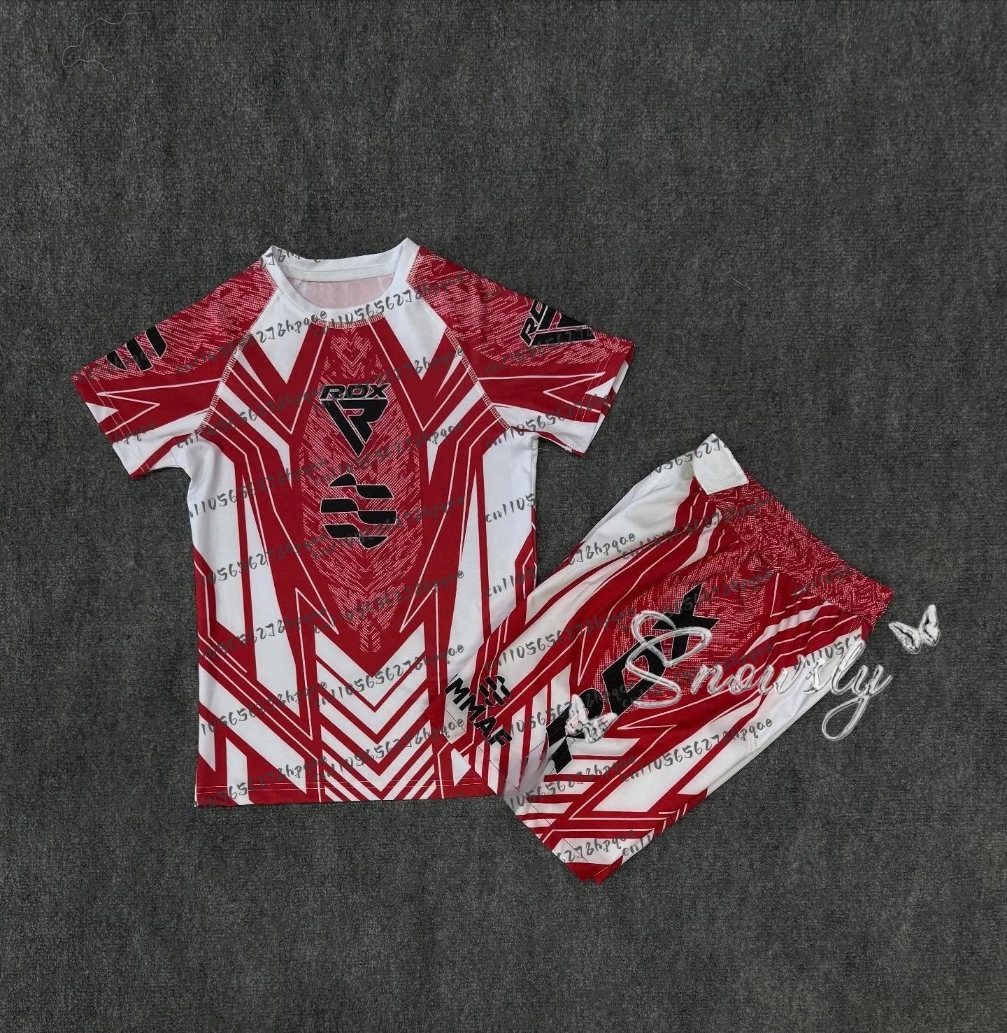 RDX Fighting Competition 2026 Jersey Breathable T-shirt and Shorts Men's And Women's Casual Round Neck Short Sleeve Boxing Top