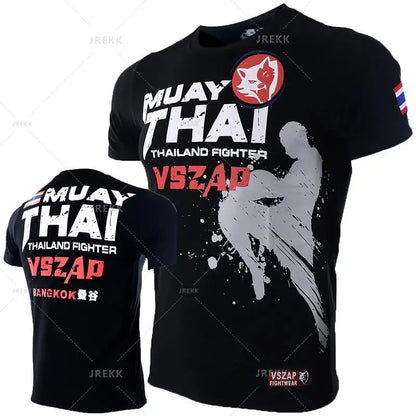 Muay Thai T Shirt Running Fitness Sports T-shirt For Men Outdoor Boxing Wrestling Tracksuits Summer Women's Clothing Sweatshirt