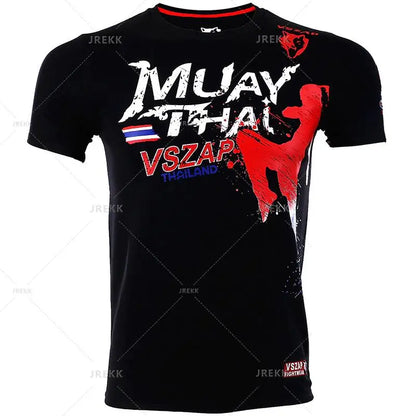 Muay Thai T Shirt Running Fitness Sports T-shirt For Men Outdoor Boxing Wrestling Tracksuits Summer Women's Clothing Sweatshirt