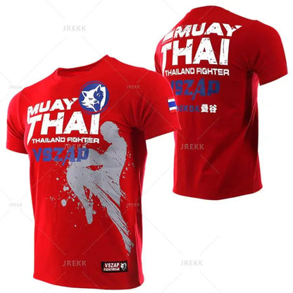 Muay Thai T Shirt Running Fitness Sports T-shirt For Men Outdoor Boxing Wrestling Tracksuits Summer Women's Clothing Sweatshirt