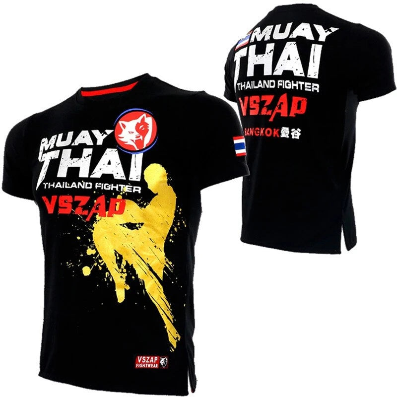 Muay Thai T Shirt Running Fitness Sports T-shirt For Men Outdoor Boxing Wrestling Tracksuits Summer Women's Clothing Sweatshirt